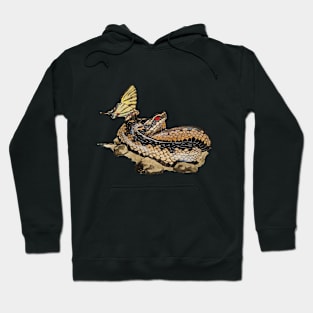 Viper Snake with Butterfly Hoodie